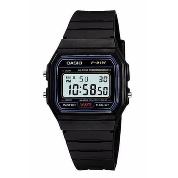 Casio Original Unisex F-91W-1Dg Rubber Strap Terbaru
