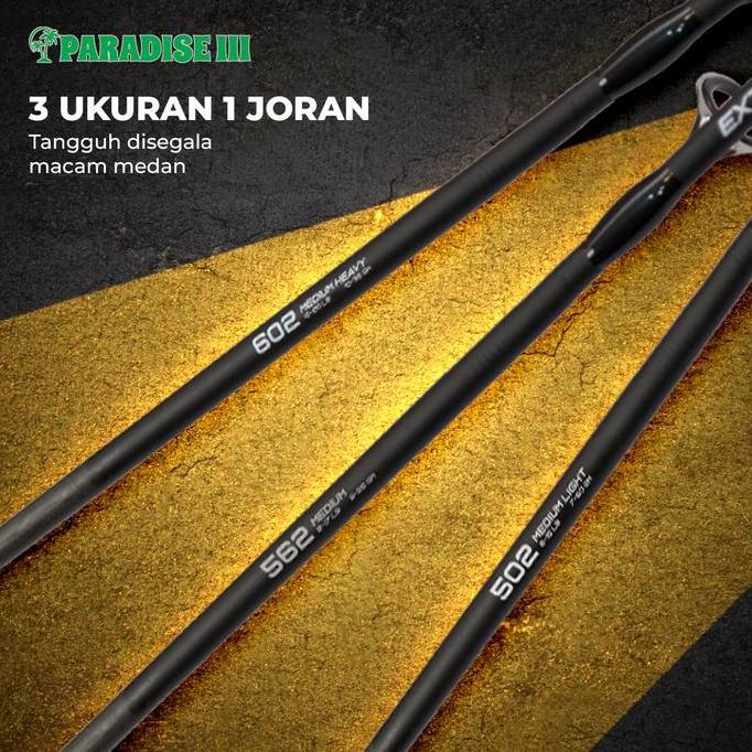 Ratu_seller428 - Joran Pancing Paradise III 1 Joran 3 Ukuran 15CM 165CM 18CM | Carbon Solid | Ring G