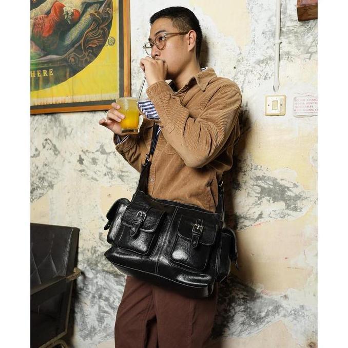 Tako Bag - Shoulder And Sling Bag - Omote Sensei Postman Bag Large Tas Messenger Muat Laptop 14inch