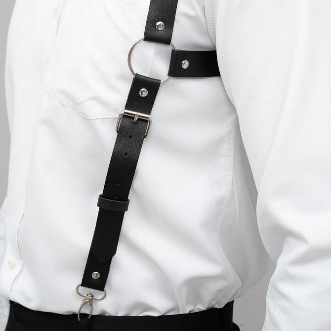 Houseofcuff Suspender Backpack Kulit Leather Hitam