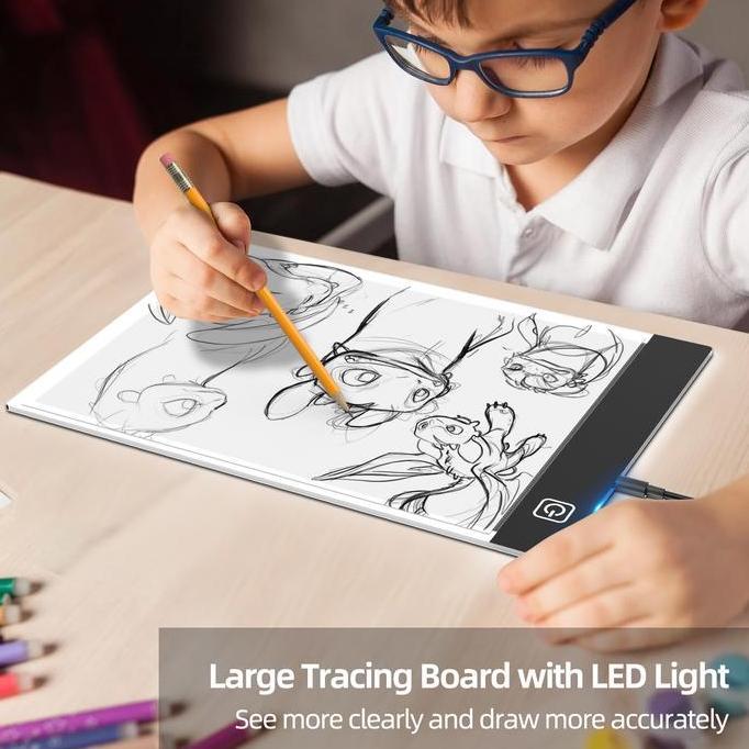 Juilooshophs - Goojodoq A3/A4/A2 Tracing Board Led Drawing Stensil Board Papan Jiplak Gambar Led Ana