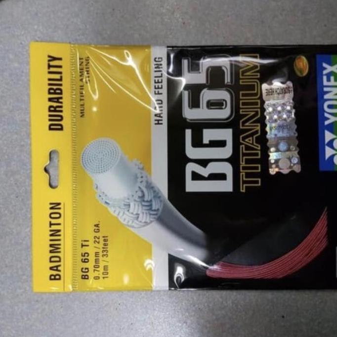 Kokking- Senar Raket Badminton Yonex Bg 65 Ti / Senar Raket Yonex Bg65 Titanium Original