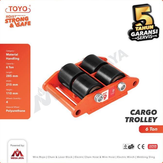 Cargo Trolley / Dolly Skate Roller 6 Ton Toyo