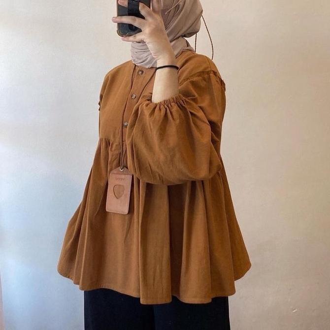 FREE ONGKIR ARINA BLOUSE KATUN RAYON CRINKLE / BLOUSE MUSLIM WANITA
