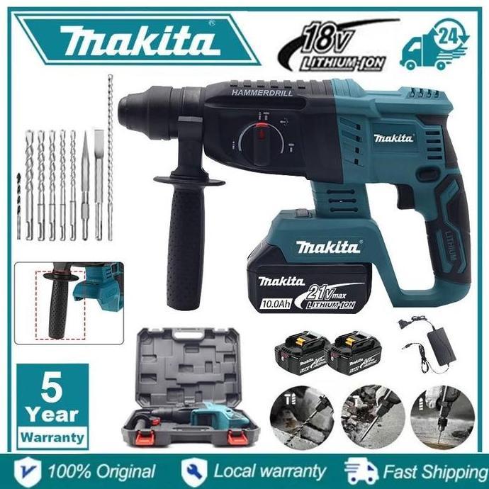 AL_KODRILAENI - [STOK INDONESIA - GARANSI 5 TAHUN] MAKITA HR242D 18V BOR IMPACT NIRKABEL, MOTOR BRUS