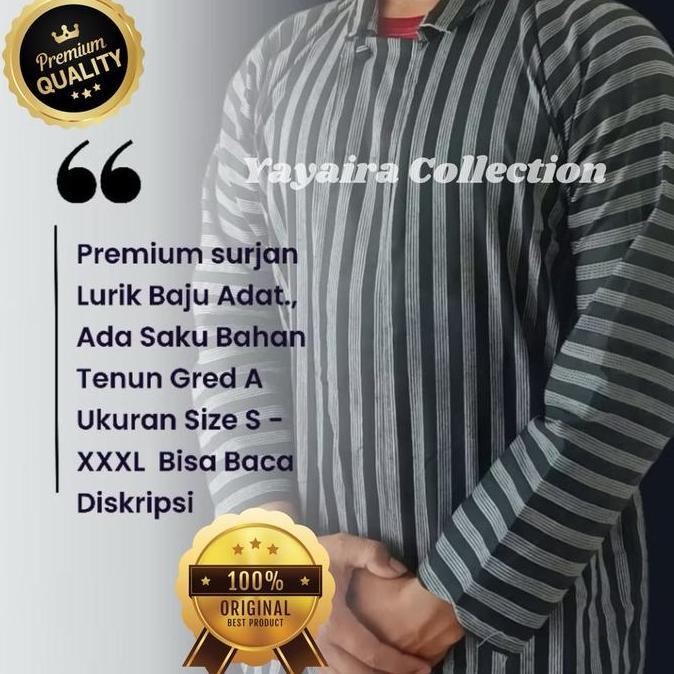 DISKON BAJU ADAT JAWA LURIK PRIA SIZE S,M,L,XL,XXL JUMBO XXXXL SURJAN PRIA LURIK PRIA DEWASA