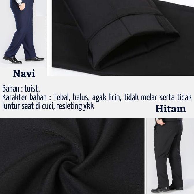 DISKON CELANA KANTOR JUMBO PRIA BIG SIZE FORMAL BAHAN TWIST PREMIUM MERK DICKER KANTONG PANJANG KERJ