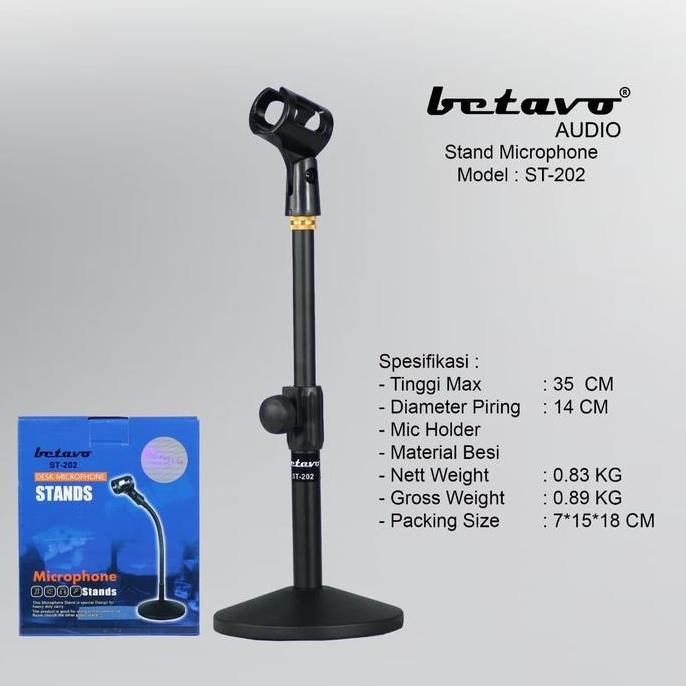 stand mic meja full besi / stand mic betavo st 202 full besi top