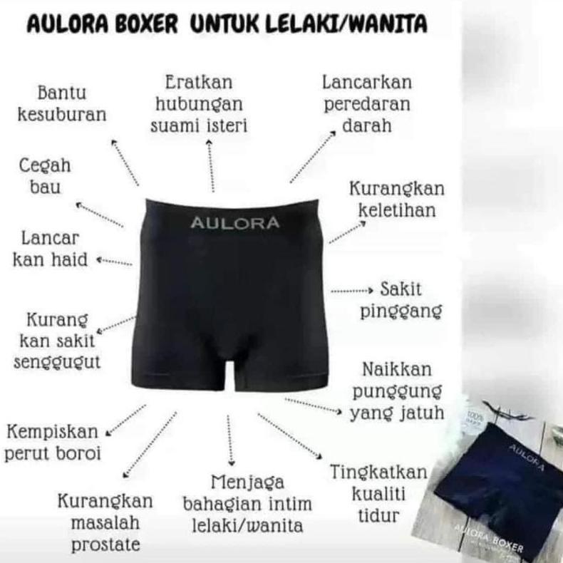 Aulora boxer celana pendek kesehatan pria wanita