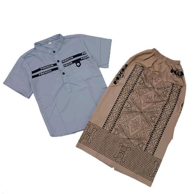 FREE ONGKIR SETELAN BAJU KOKO SARUNG ANAK COWOK  / KOKO MUSLIM  KURTA  TURKI KATUN MODERN