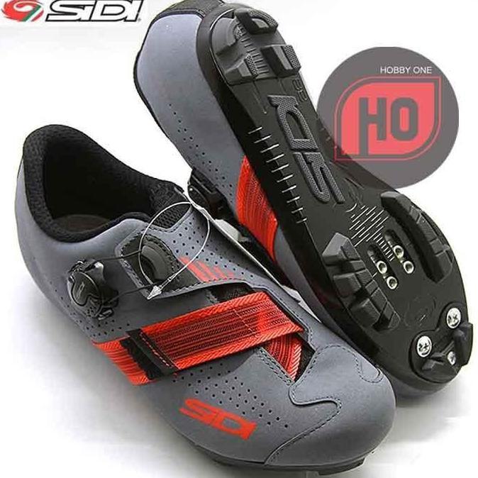 Sidi Mtb Aertis Grey Red - Sepatu Cleat Mtb