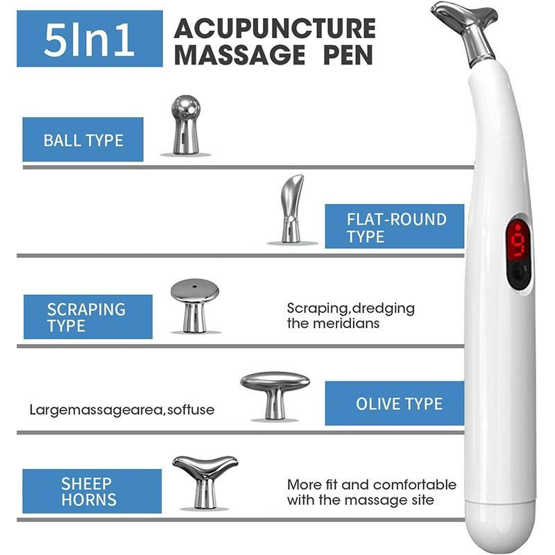 5 In1 Pen Akupuntur Elektrik Laser Therapy Energy Pen Alat Terapi Massage Pen Merdian Medis Pijat Re