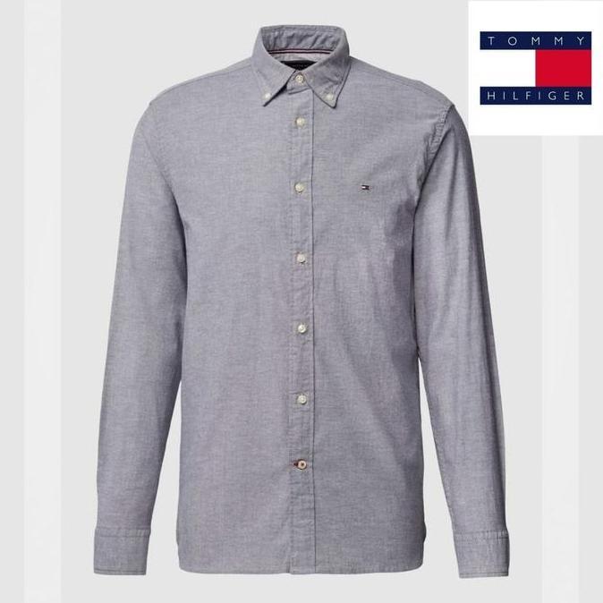 DISKON KEMEJA POLOS LENGAN PANJANG PRIA TOMMY'S HILFIGER PREMIUM