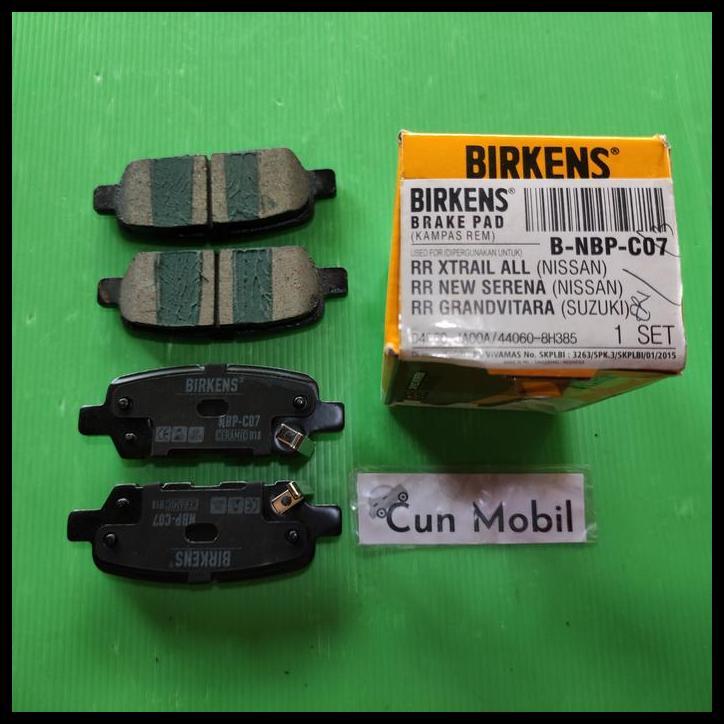 TERLARIS BRAKE PAD BIRKENS NISSAN XTRAIL ALL, NEW SERENA REAR NBP C07 BIRKENS