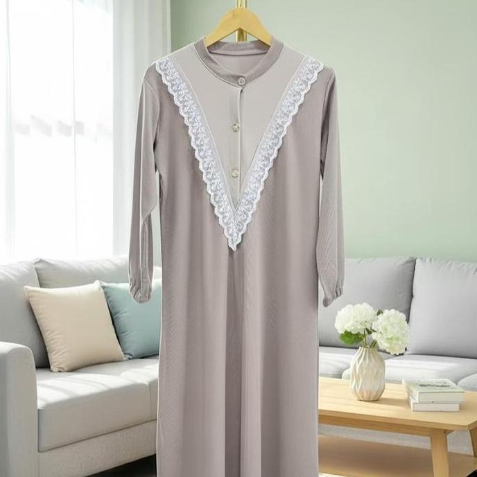 Bianca dress knit | gamis knit premium | gamis renda knit | gamis knit wanita