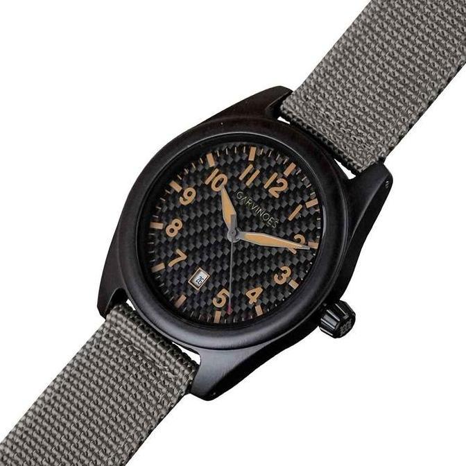 GARVINOES ha Nato Grey Jam Tangan Kayu Pria