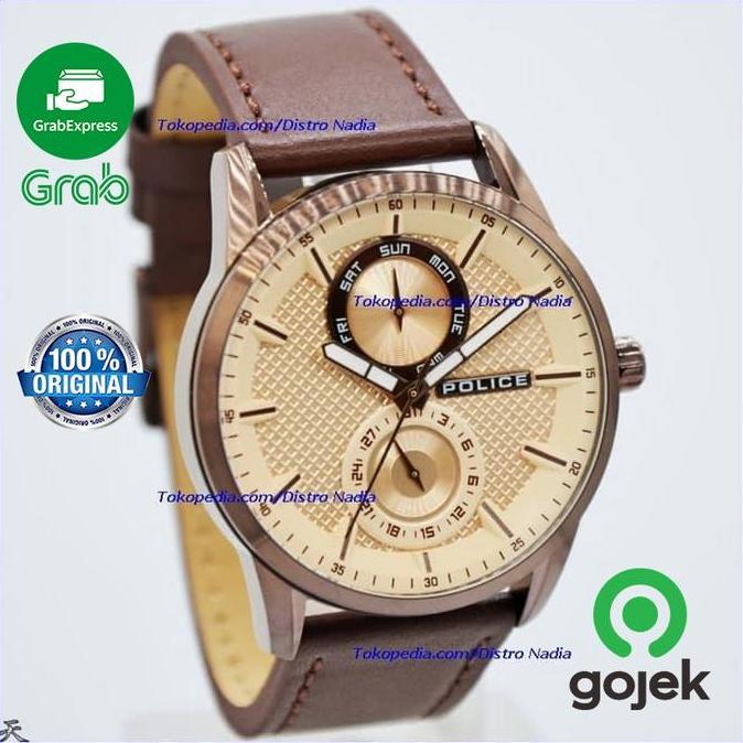 Jam Tangan Police Pria Orinal / Jam Cowok Model P-14922JSR-12 Ori