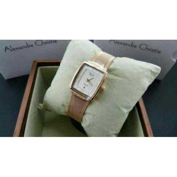 jam tangan pria alexandre christie AC 8329LD FULL ROSEGOLD