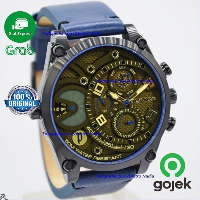 JAM TANGAN POLICE PRIA ORI / JAM COWOK MODEL P- 14999JSTR-04M ORINAL
