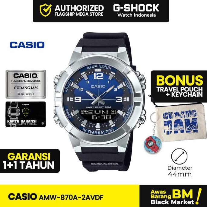 Jam Tangan Casio Pria AMW-870A-2AVDF AMW-870A-2A AMW-870A AMW870A AMW 870A Watches