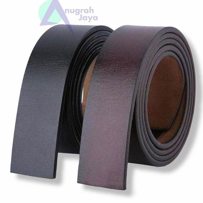 Tali Ikat Pinggang Model Rel Kulit Sapi Asli Tanpa kepala