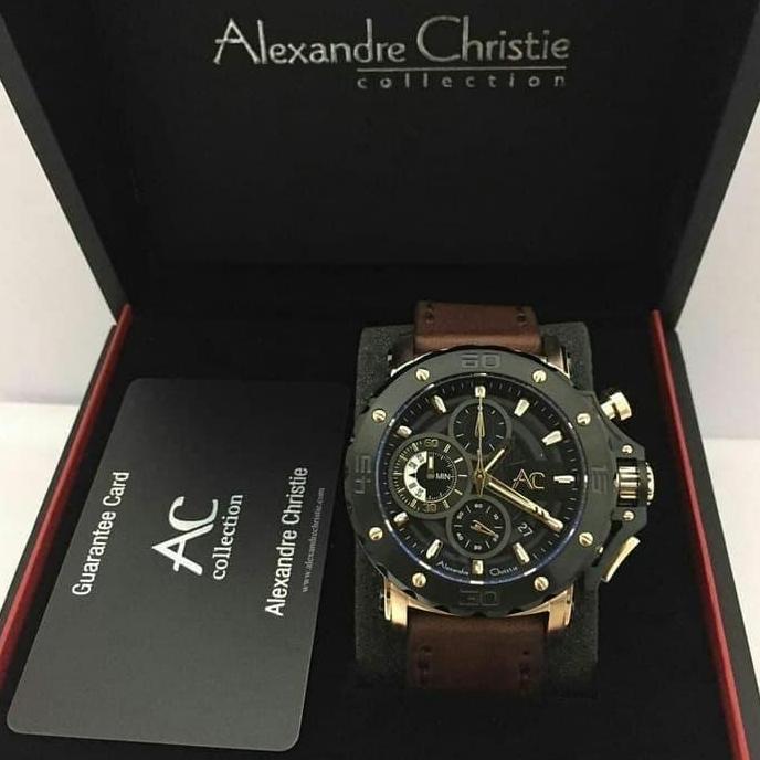 Jam tangan pria Christie orinal ac 9205 Black rose gold