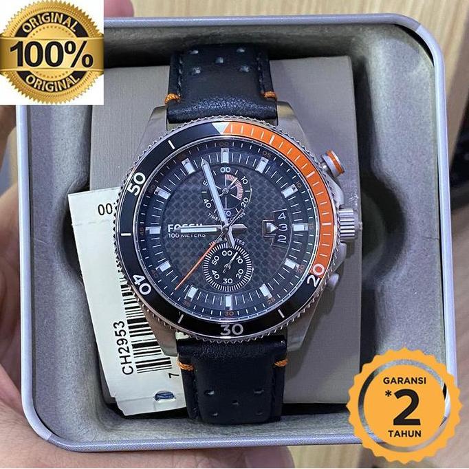 Jam Tangan Ch 2953 chronograph Black Dial 45mm LUIS