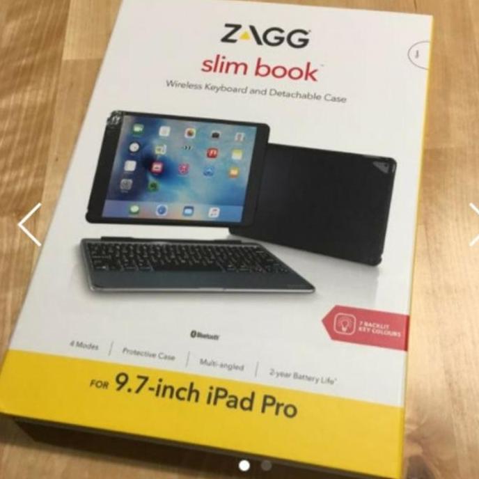 iPad Pro 9.7 2016 ZAGG USA Slim Book Keyboard & Detachable Case
