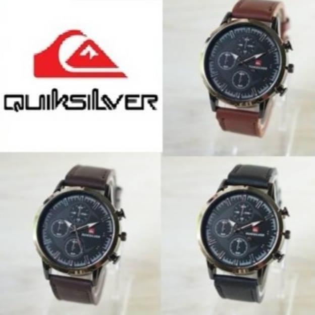 JAM TANGAN MURAH PRIA QS QUICKSILVER LEATHER CHRONO VARASI // QS006