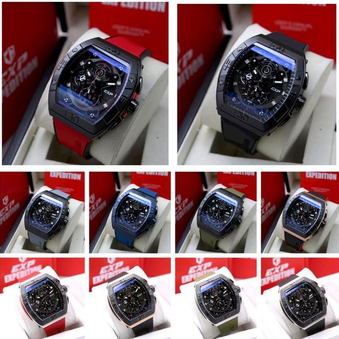 JAM TANGAN PRIA EXPEDITION EXP 6800 / E6800 ORINAL - TALI KARET - GARANSI RESMI 1 TAHUN Rubber Watch