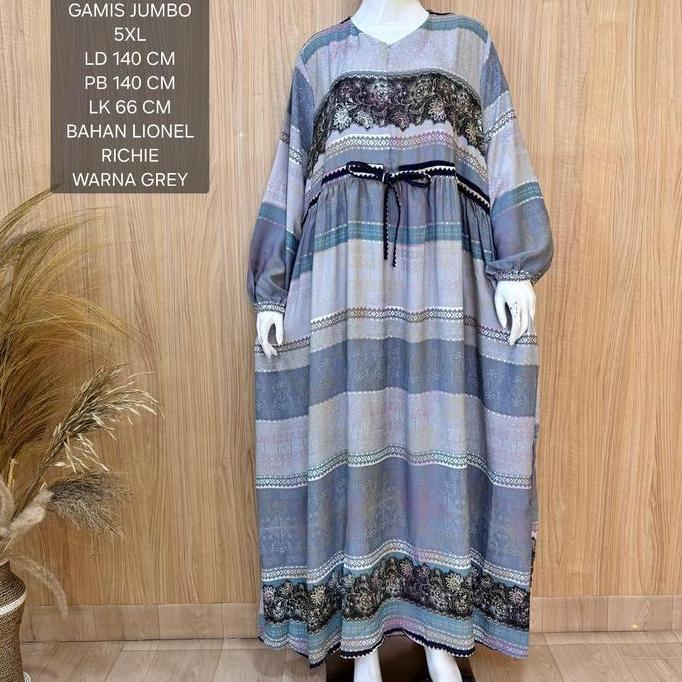 Murah Gamis Jumbo Ld 140 Cm Motif Abstrak Kekinian
