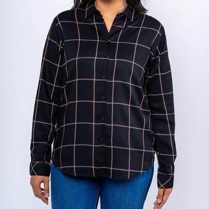 C2 Heyuan Black Kemeja Casual Wanita