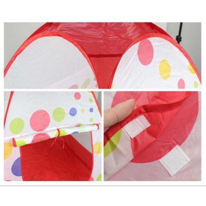 GROSIR MAINAN TENDA ANAK TEROWONGAN 4 IN 1 + KOLAM + RING BASKET MAINAN KERANJANG MANDI BOLA ANAK Se