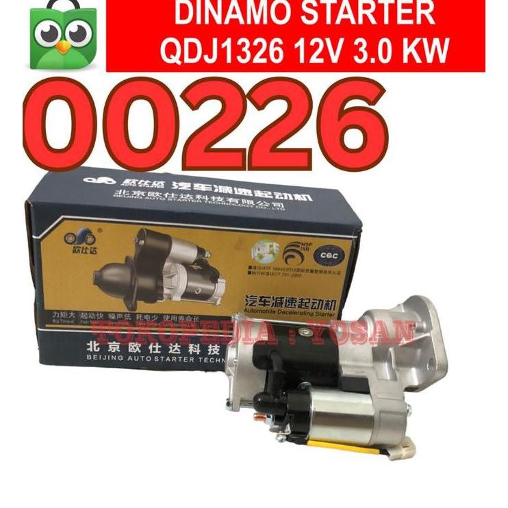 Bagus Dinamo Starter Isuzu 4Jb1T 4Jb1 Qdj1326 12V 3.0 Kw