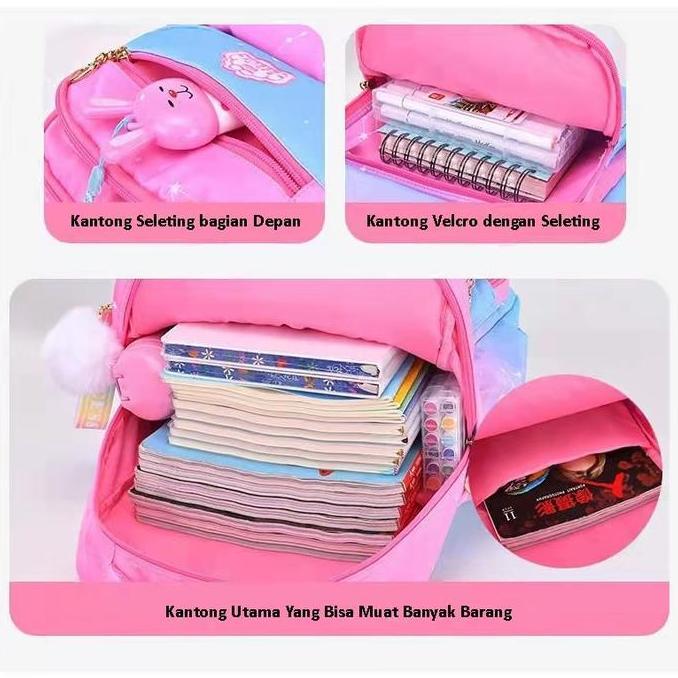 M001 Ransel Tas Anak Sekolah Perempuan Backpack Impor TAS SEKOLAH TAS