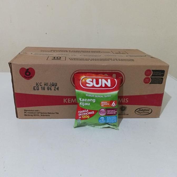 Bubur SUN Kacang Ijo ekonomis 120 gr / 1 dus / 24 pcs