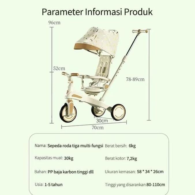 JANJUKO_3  - FLYBB SEPEDA RODA TIGA KODE 16 ANAK SEPEDA RODA 3 BAYI TRICYCLE ANAK SEPEDA ANAK NEW MO