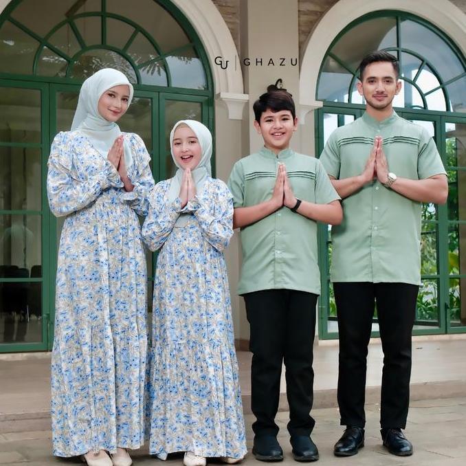 Terbaru, Ghazu Aruna Family Set Baju Couple Keluarga Sarimbit Lebaran 2025