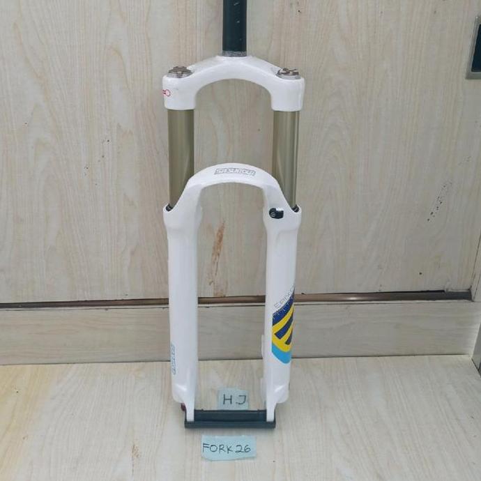 FORK 26 SR SUNTOUR EPIXON TRAVEL 120 STANCHION GOLD QR REBOUND WHITE ORIGINAL DAN TERPERCAYA