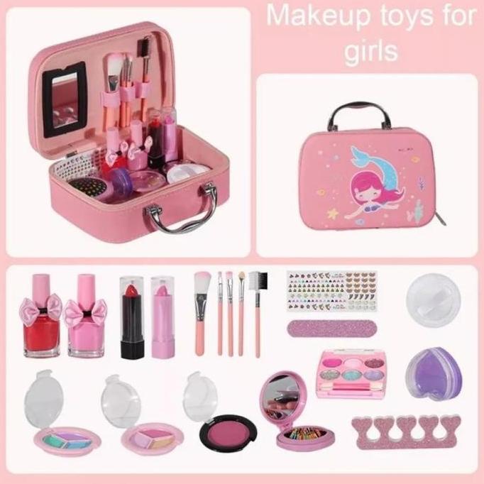 Make Up Anak Perempuan Mainan Make Up Set Dandan Anak Asli Non Toxic