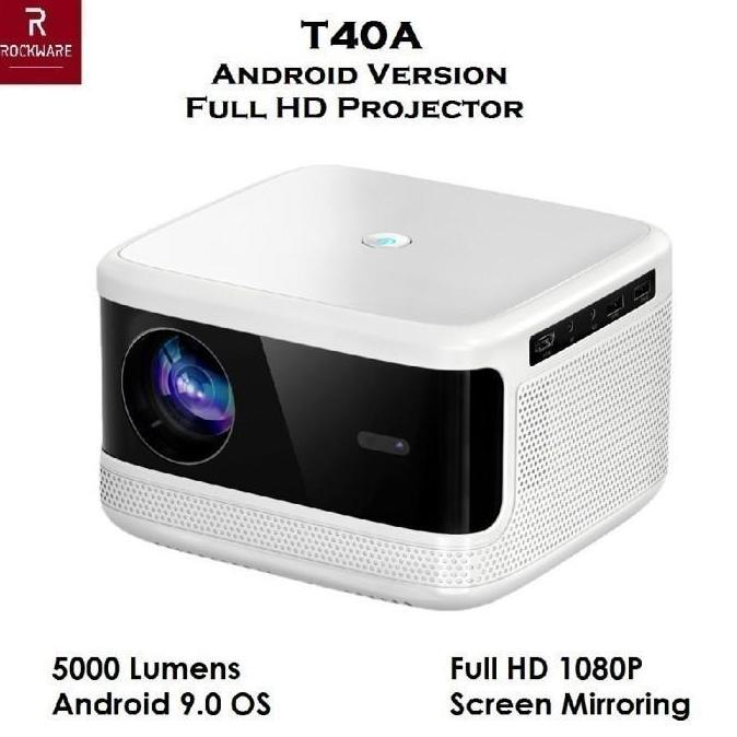 TERMURAH - ROCKWARE T40A Proyektor ANDROID 1080P 5000 Lumens Alt Cheerlux C9