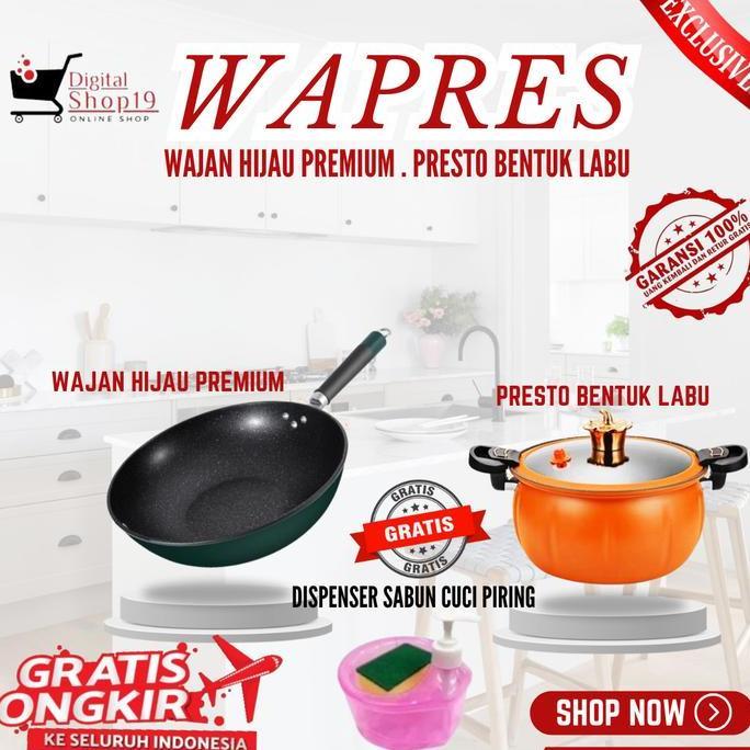 napalisenda - ds.id paket wapres (wajan hijau presto labu) dispenser sabun cuci