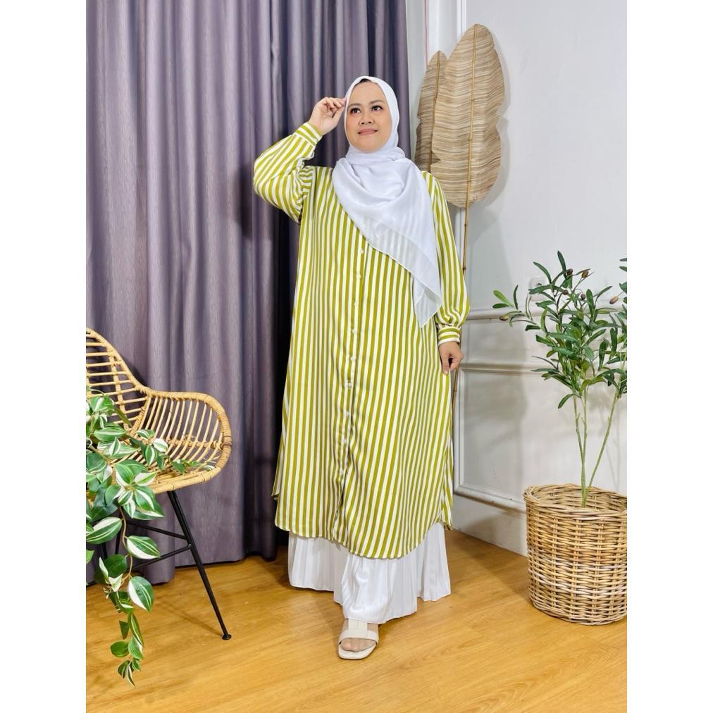 Agni long tunik (Ld 130cm) baju jumbo wanita - baju bigsize wanita- foryasa