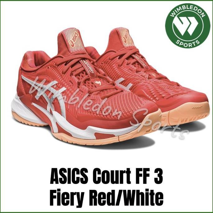 Sepatu ASICS COURT FF 3 Fiery Red/White / Sepatu Tenis Asics Court FF3