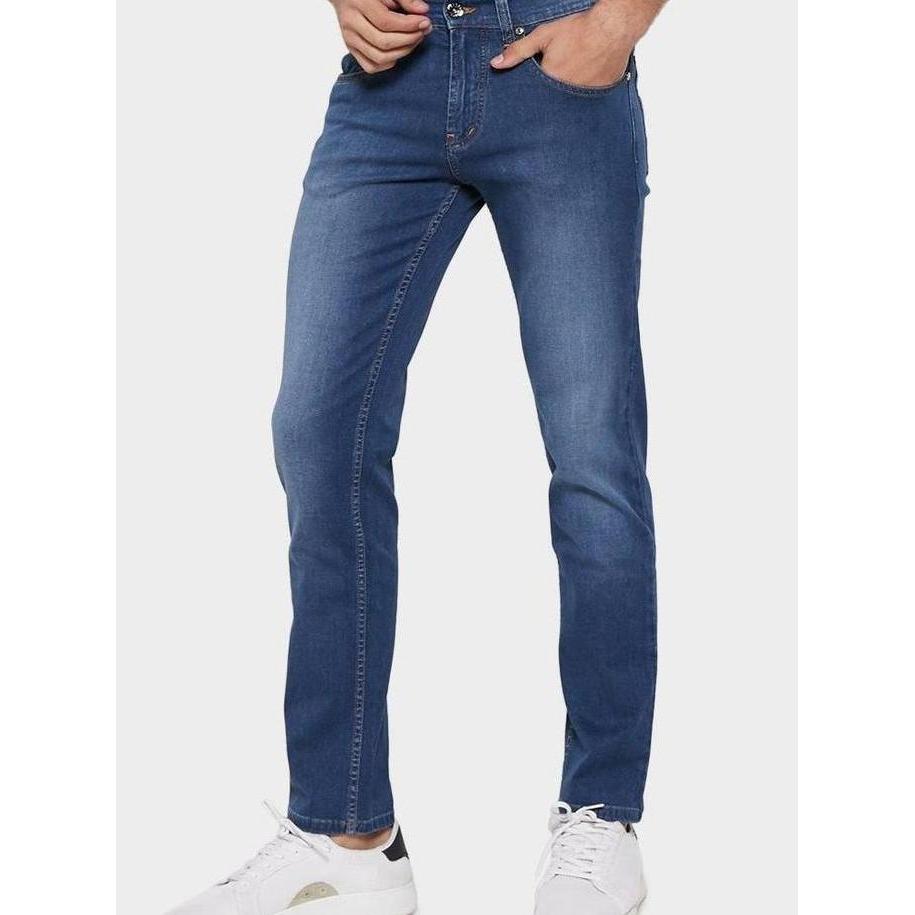 JB Boss Bravo Regular Basic Lurus Celana Panjang Jeans Denim Stretch Melar Pria (All Varians)