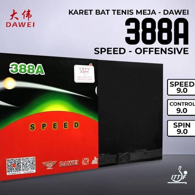 Karet Bet Pingpong Dawei 388A 2.2mm