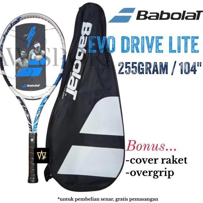 Raket Tenis Babolat EVO DRIVE LITE White Blue Berat : 255G 104" Ori