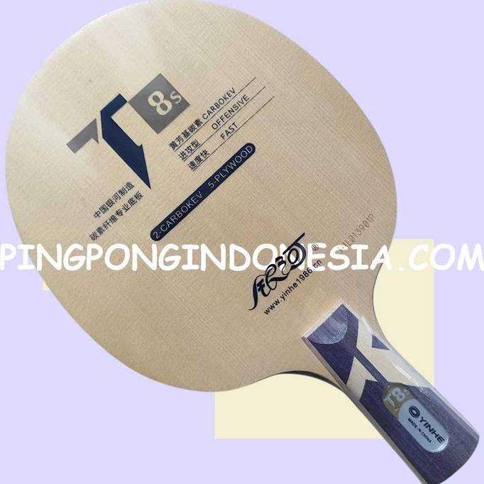 Yinhe T8s Penhold - Blade Kayu Pingpong Carbon Kev Bet Bat T8-s T-8s
