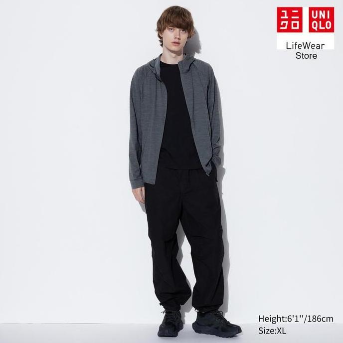 Uniqlo Jaket Hoodie DRY-EX Lengan Panjang Ultra Stretch