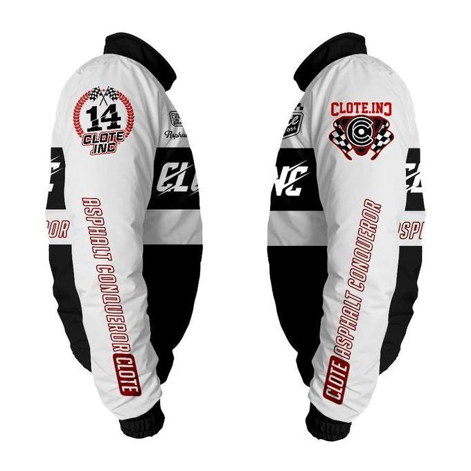 Clote Jacket Nascar Asphalt Conqueror Black - White